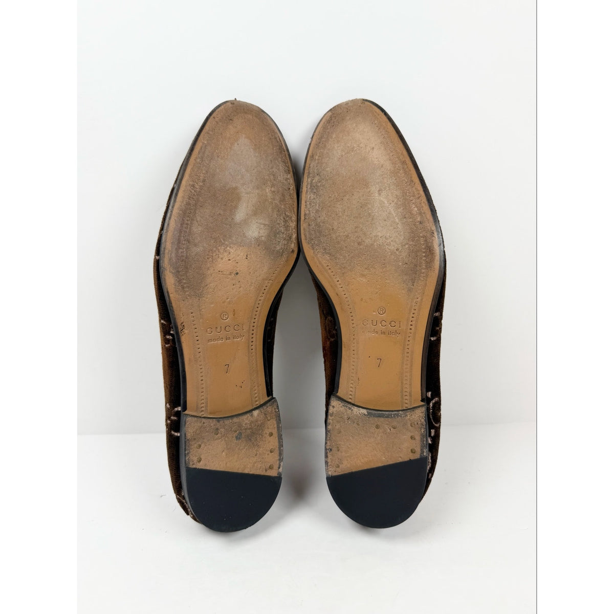 Size 7.5US - Gucci Horsebit Velvet Loafers