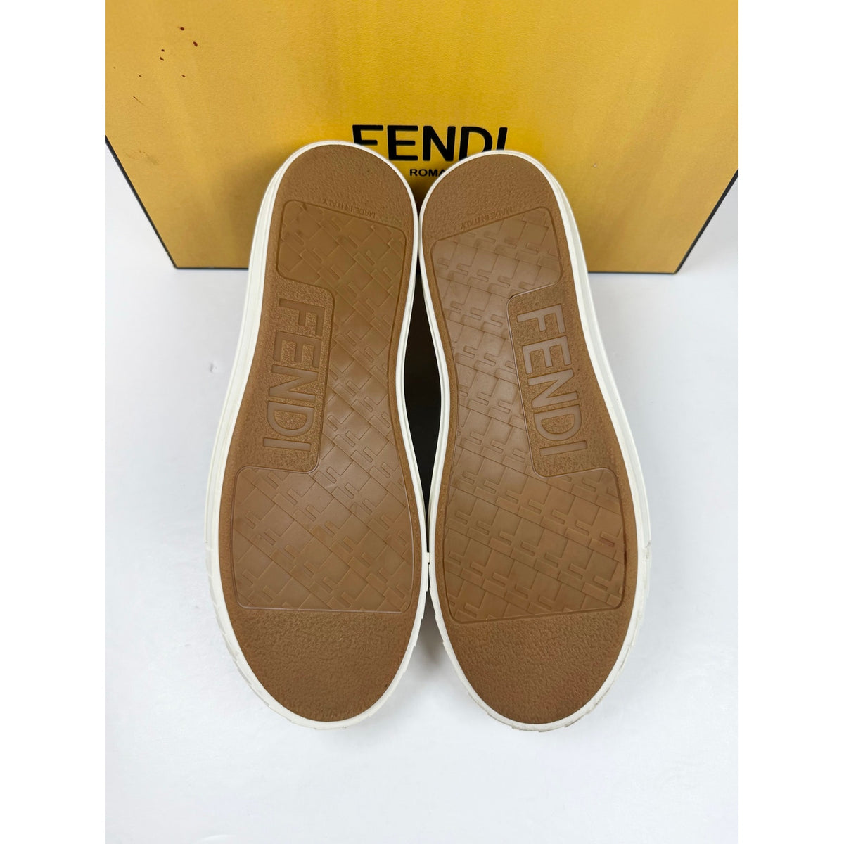 Size 9UK/10US - Fendi FF Jacquard Low Top