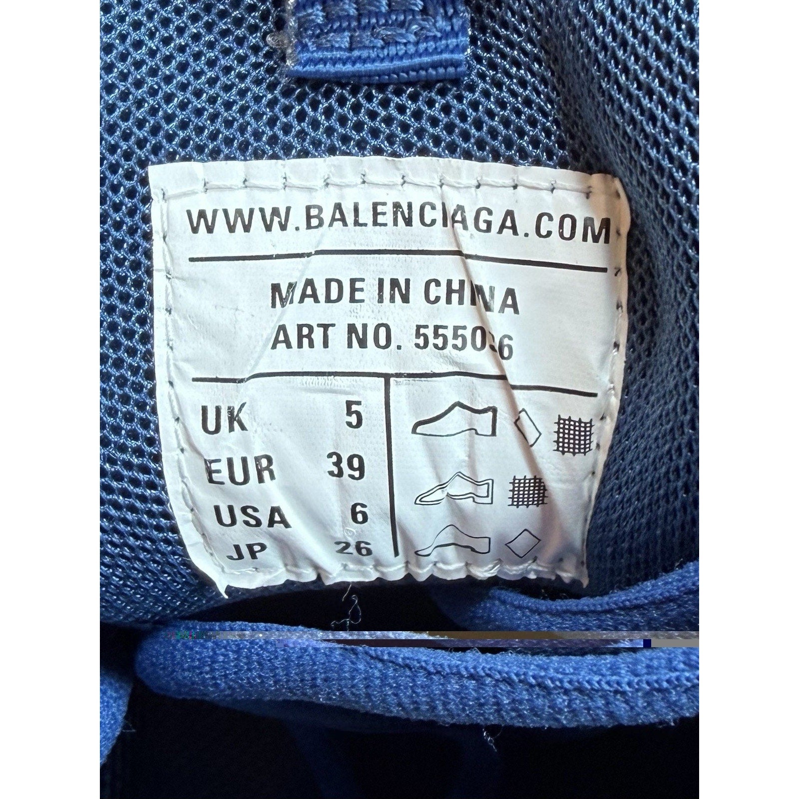 Size 39EU/6US - Balenciaga Track Blue LED Sneakers NEW