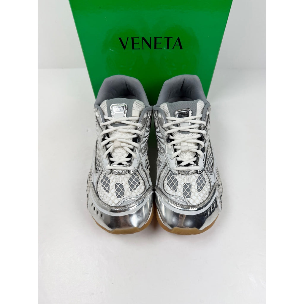 Size 43EU/10US - Bottega Veneta Orbit Silver White