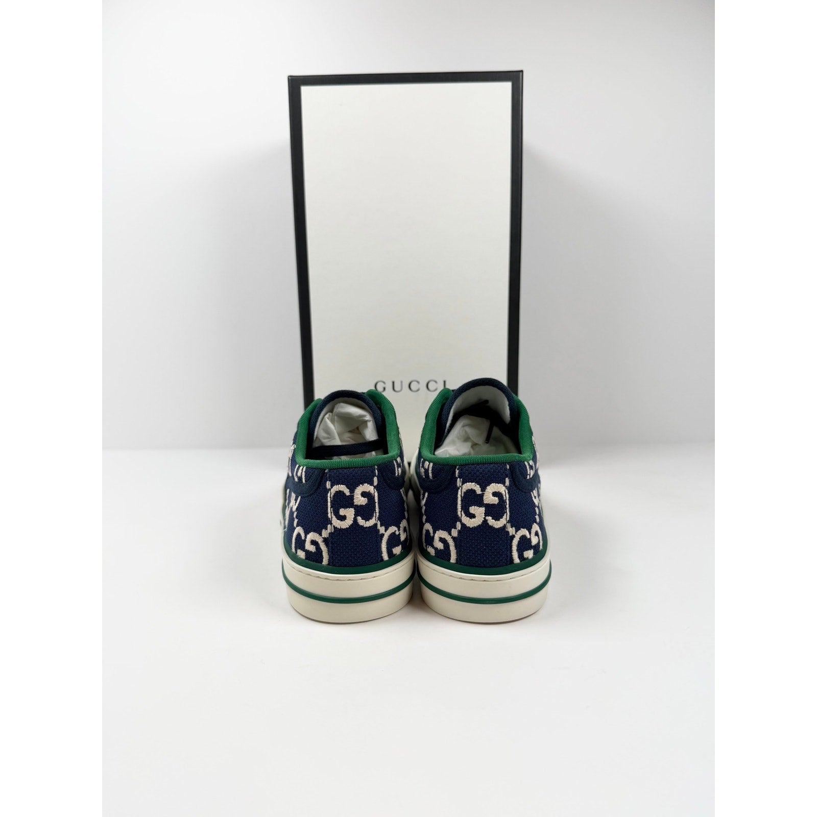 Size 8US - Gucci 1977 Blue Low Top NEW