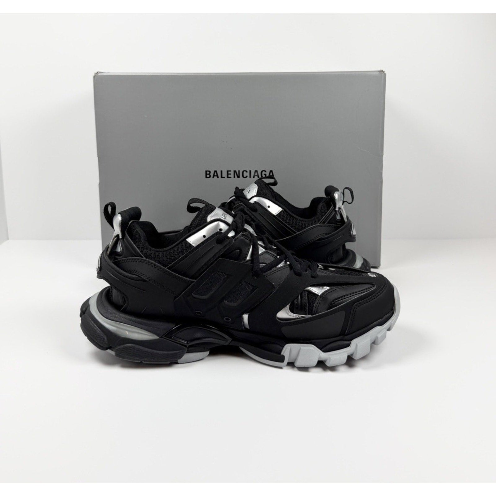 Size 43EU/10US - Balenciaga Track Black Silver NEW