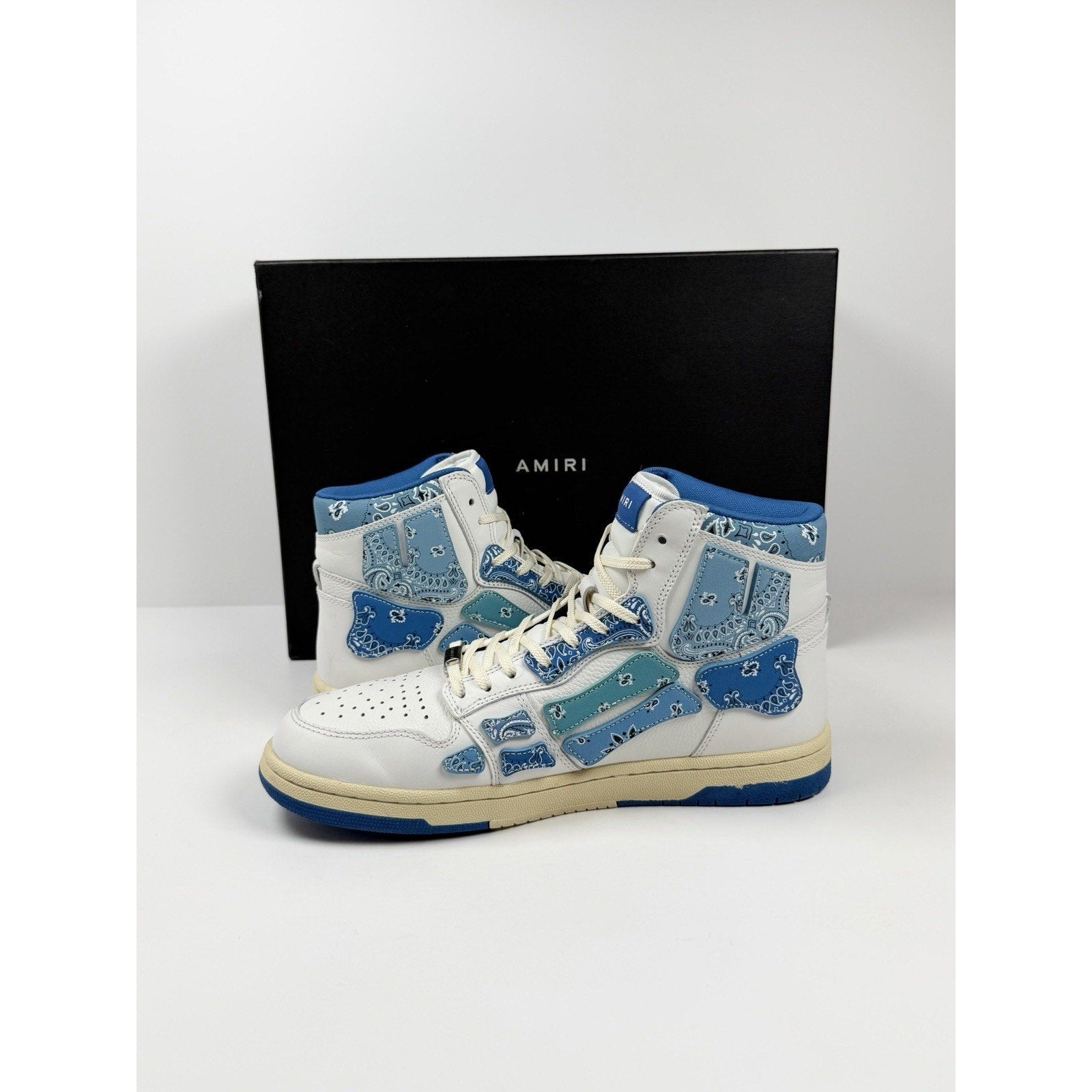 Size 44EU/11US - Amiri Skel Top Bandana Blue High TRIED ON