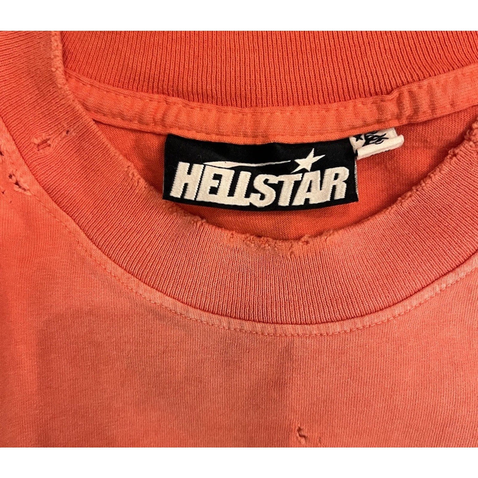 Size XL - Hellstar Crack Print Faded Distressed NEW