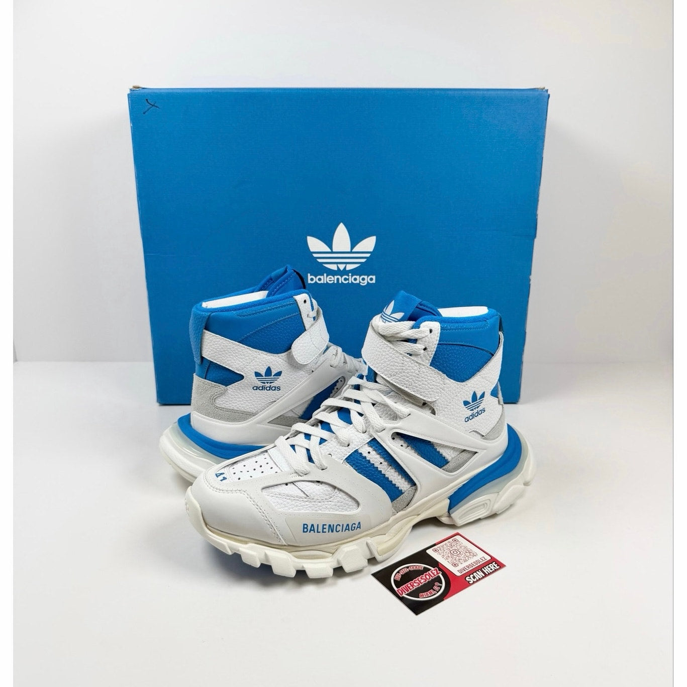 Size 41EU/8US - Balenciaga x adidas Track Forum High