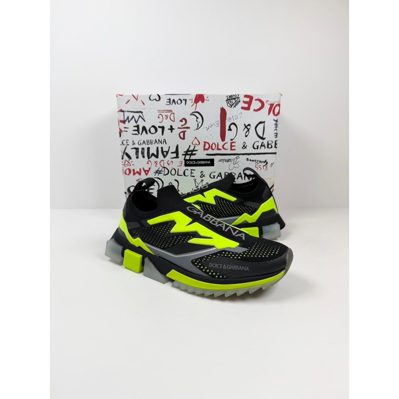 Size 41EU/8US - Dolce & Gabbana Sorrento Black Yellow