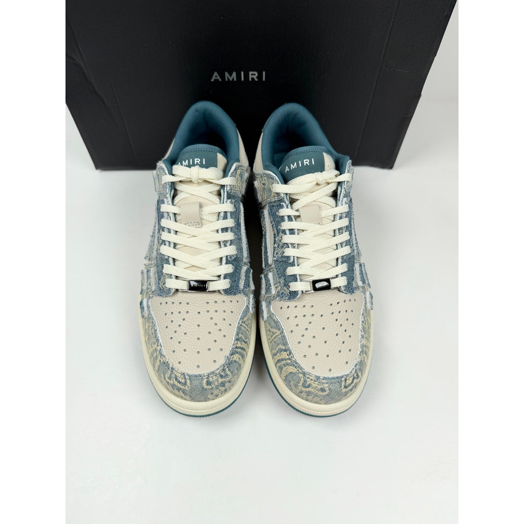 Size 40EU/7US - Amiri Skel Top Low Denim Blue NEW