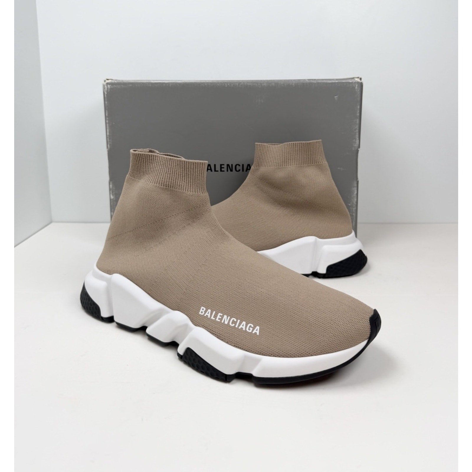 Size 41EU/8US - Balenciaga Speed Trainer Beige NEW