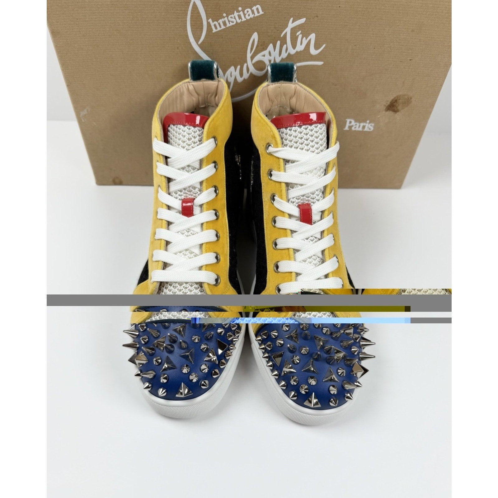 Size 7.5US - Christian Louboutin Multicolor High Spike NEW