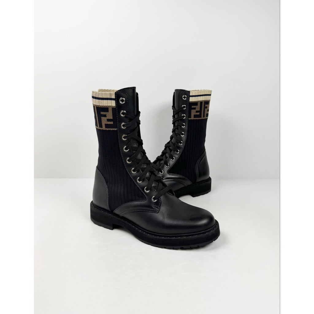 Size 36/6 - Fendi Leather Combat Boots