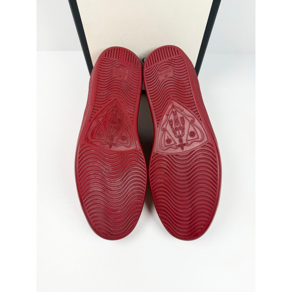 Size 9.5US - Gucci Ace Low Top Red Leather