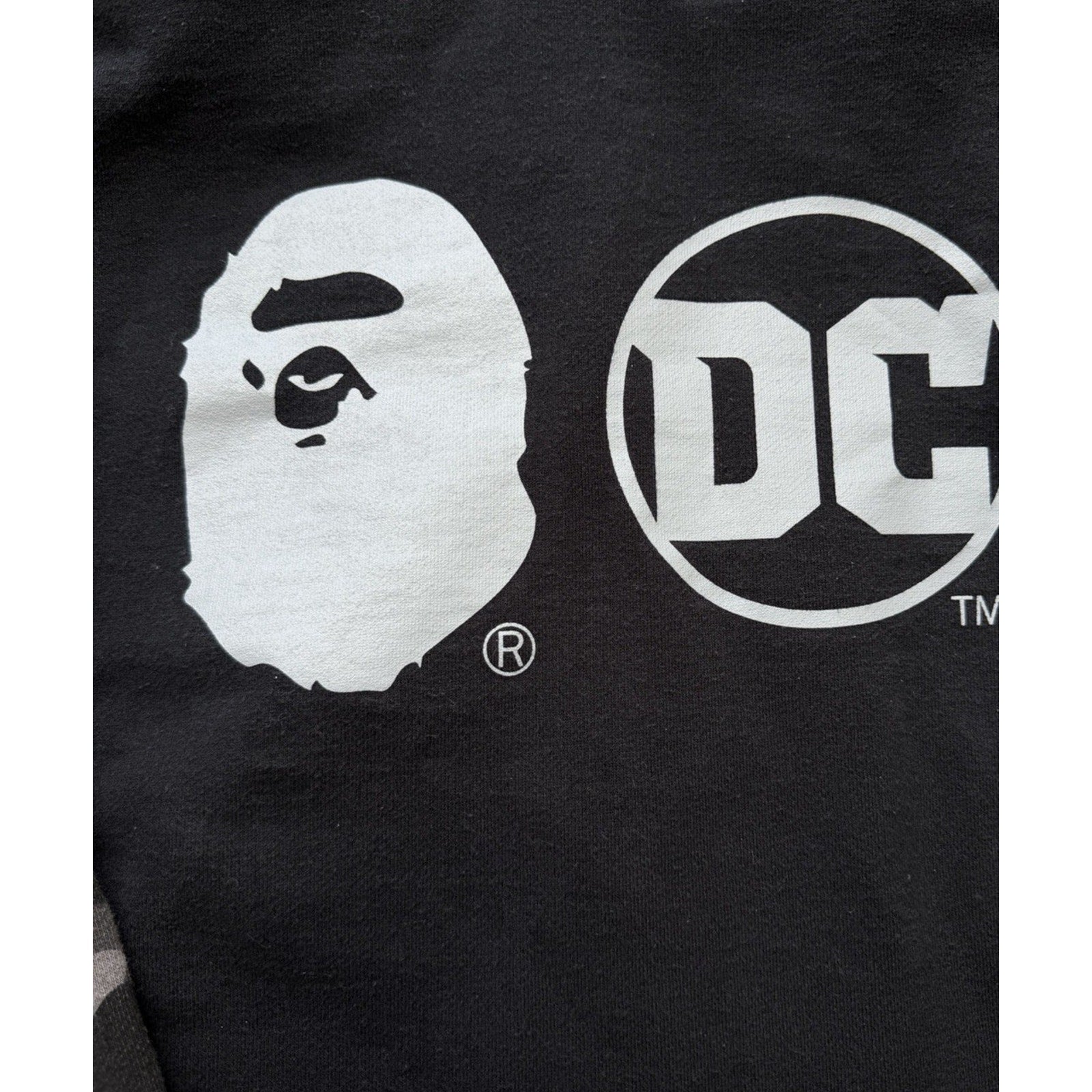 Size L (Fits M) - Bape x DC Comics Batman Full Zip Hoodie