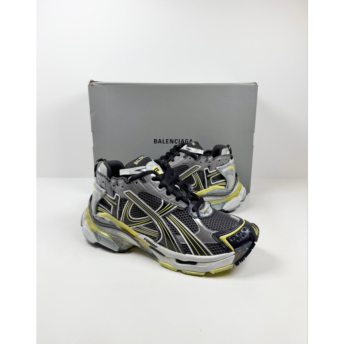 Size 44EU/11US - Balenciaga Runner Grey Yellow NEW