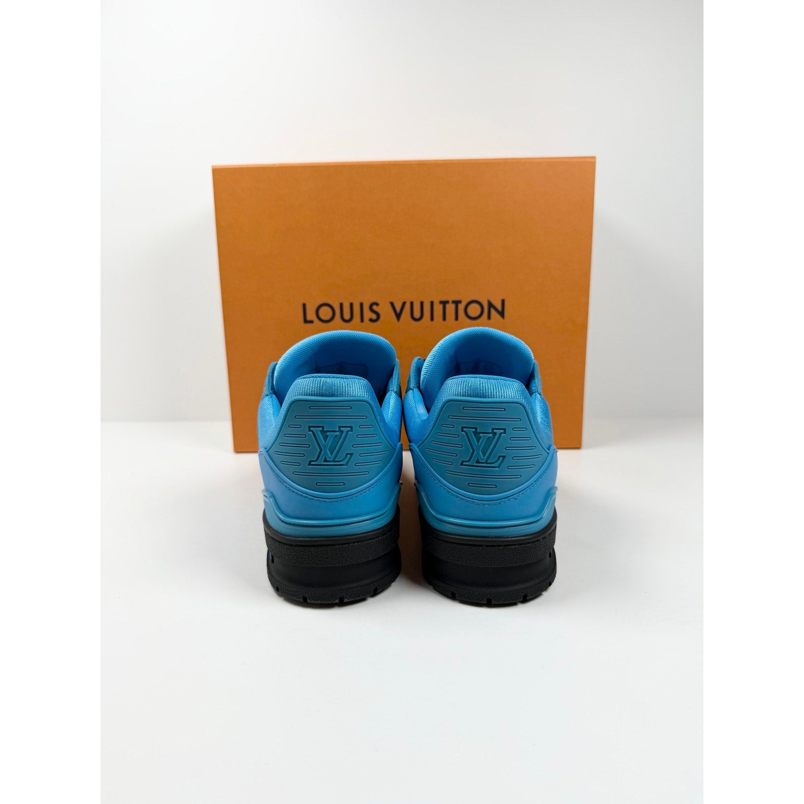 Size 7LV/8US - Louis Vuitton Leather Blue Sneakers NEW
