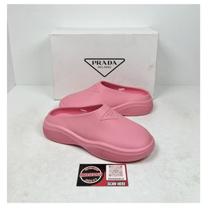 Size 35EU/5W - Prada Rubber Pink Mule Clogs NEW
