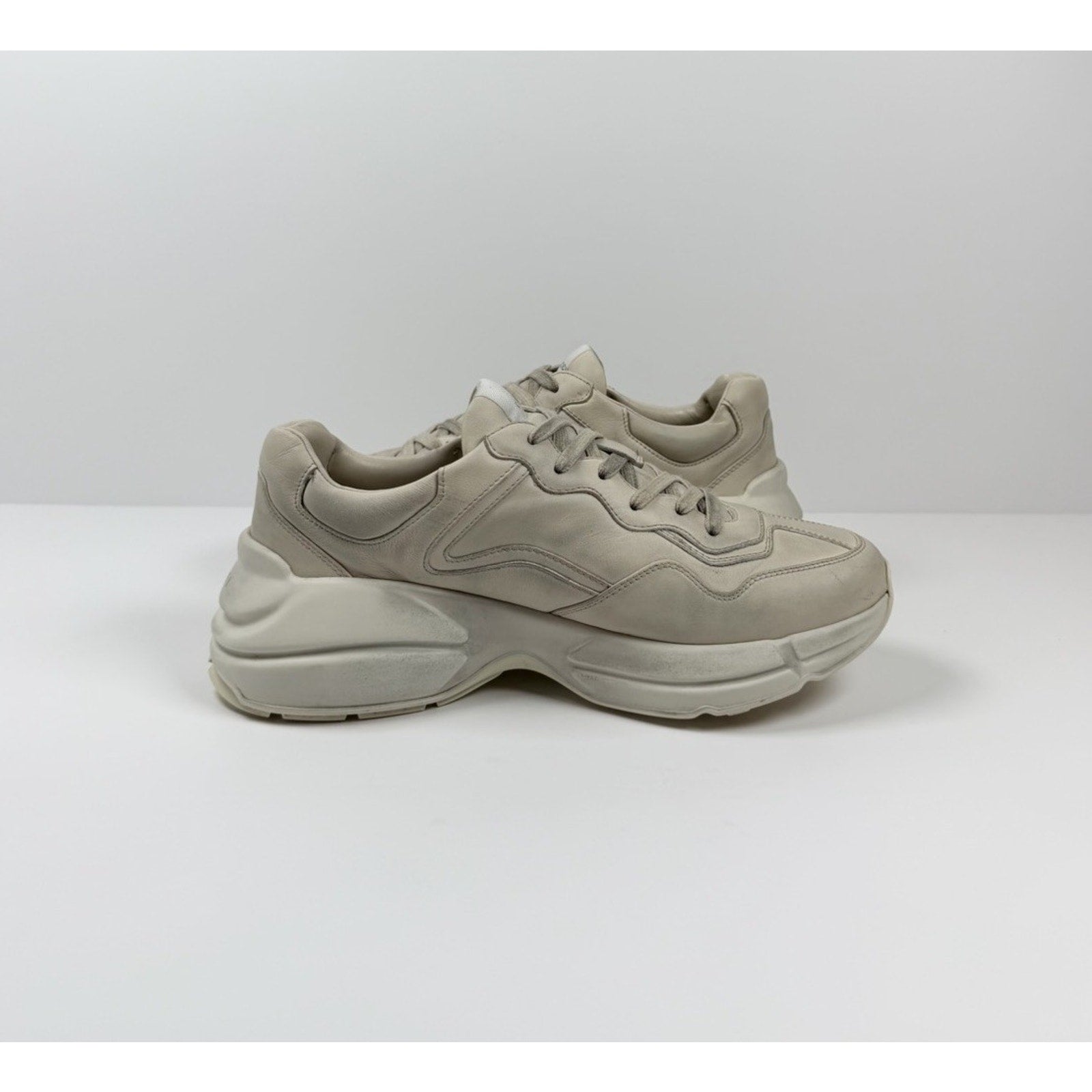 Size 8.5US - Gucci Rhyton Think/Thank Leather Sneakers