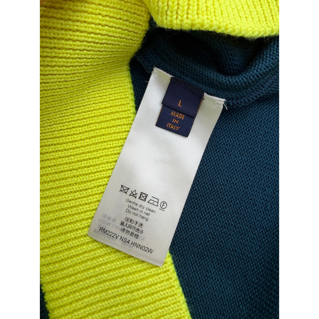 Size L - Louis Vuitton Crewneck Sweater Green Yellow NEW