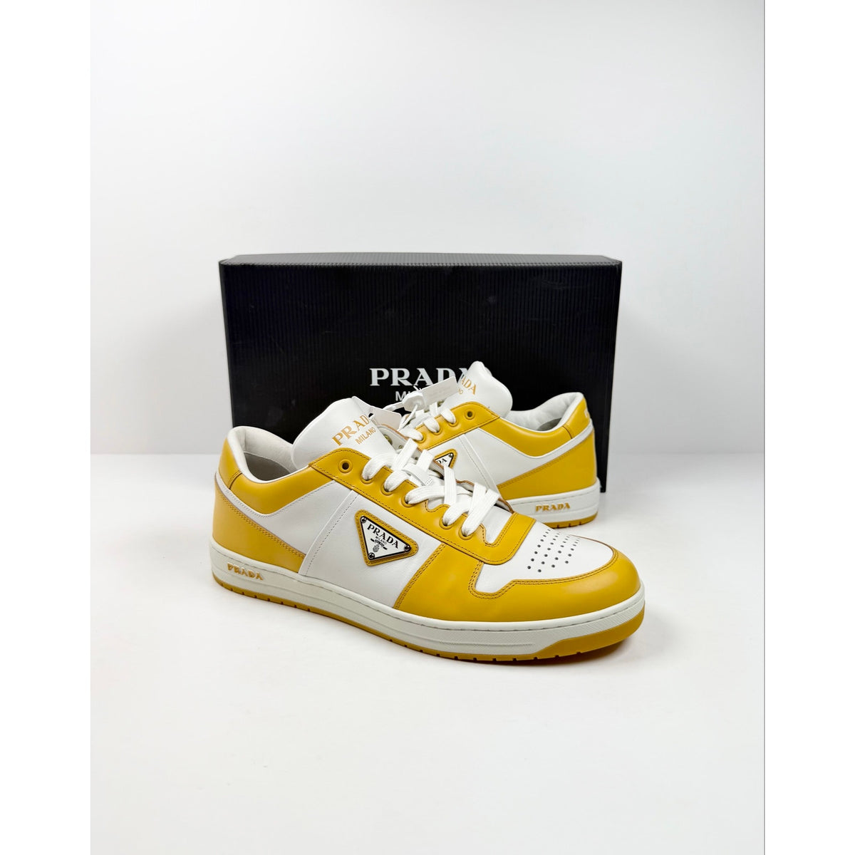 Size 10UK/11US - Prada Downtown Yellow Leather NEW