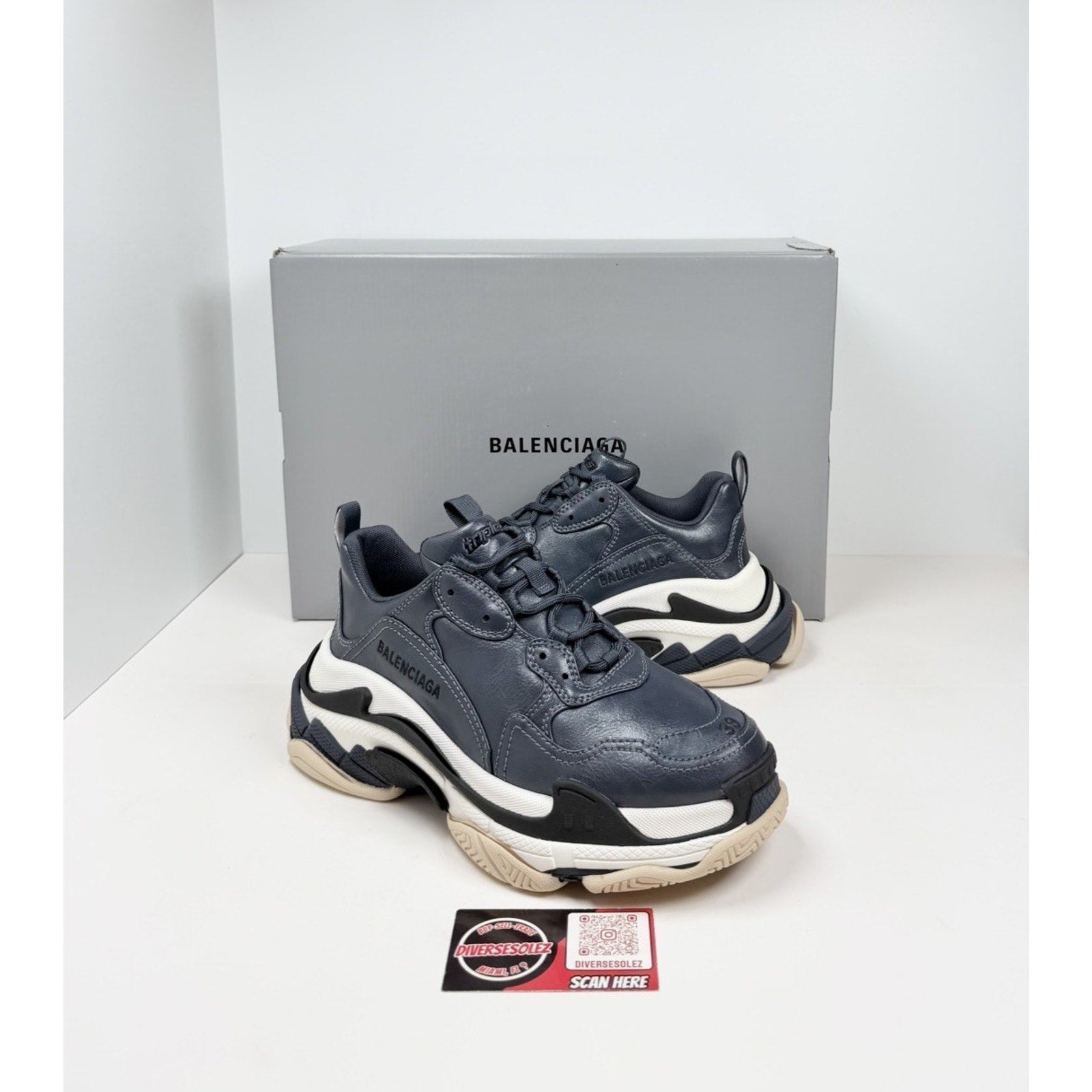 Size 39EU/6US - Balenciaga Triple S Stone Blue NEW