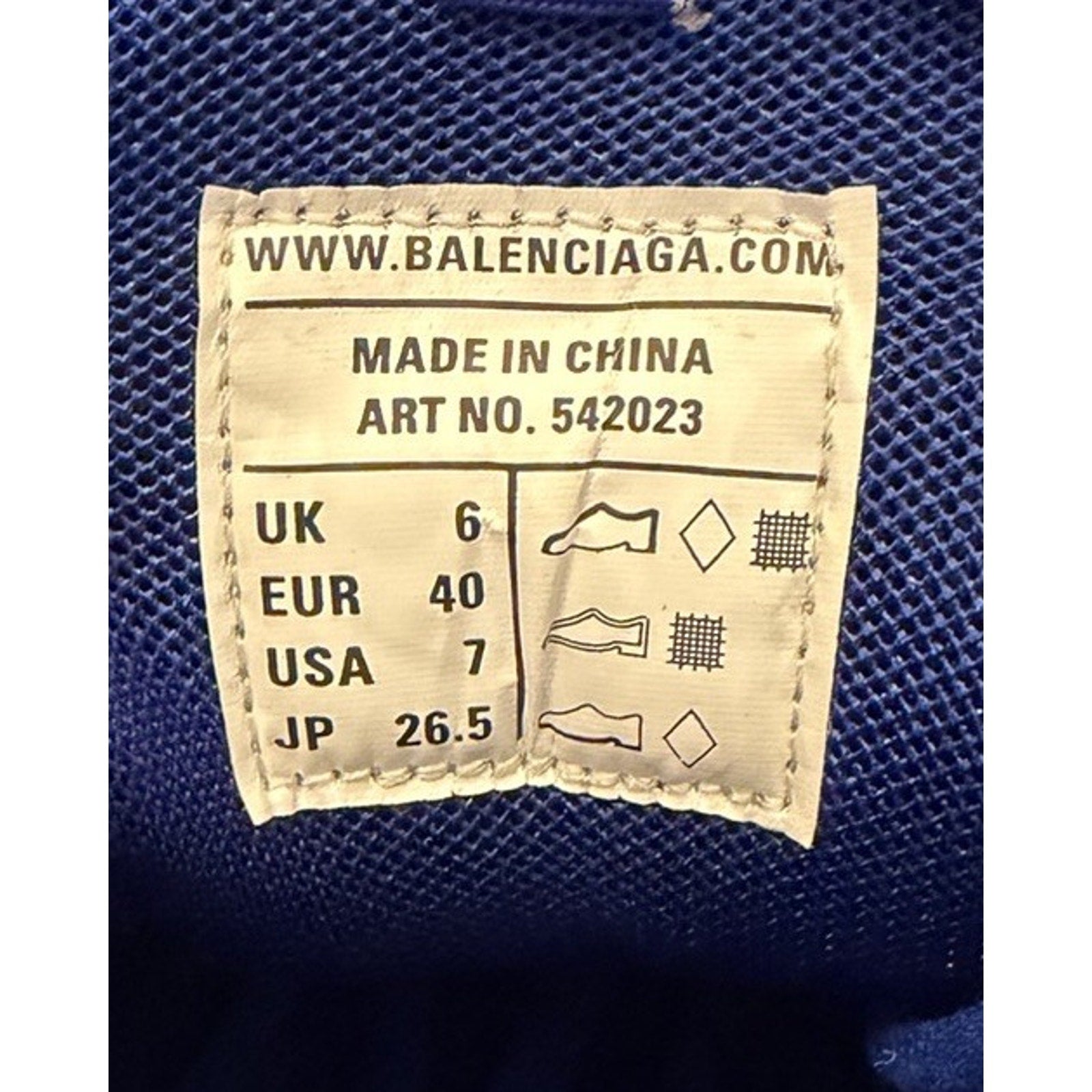 Size 40EU/7US - Balenciaga Track Metallic Blue NEW
