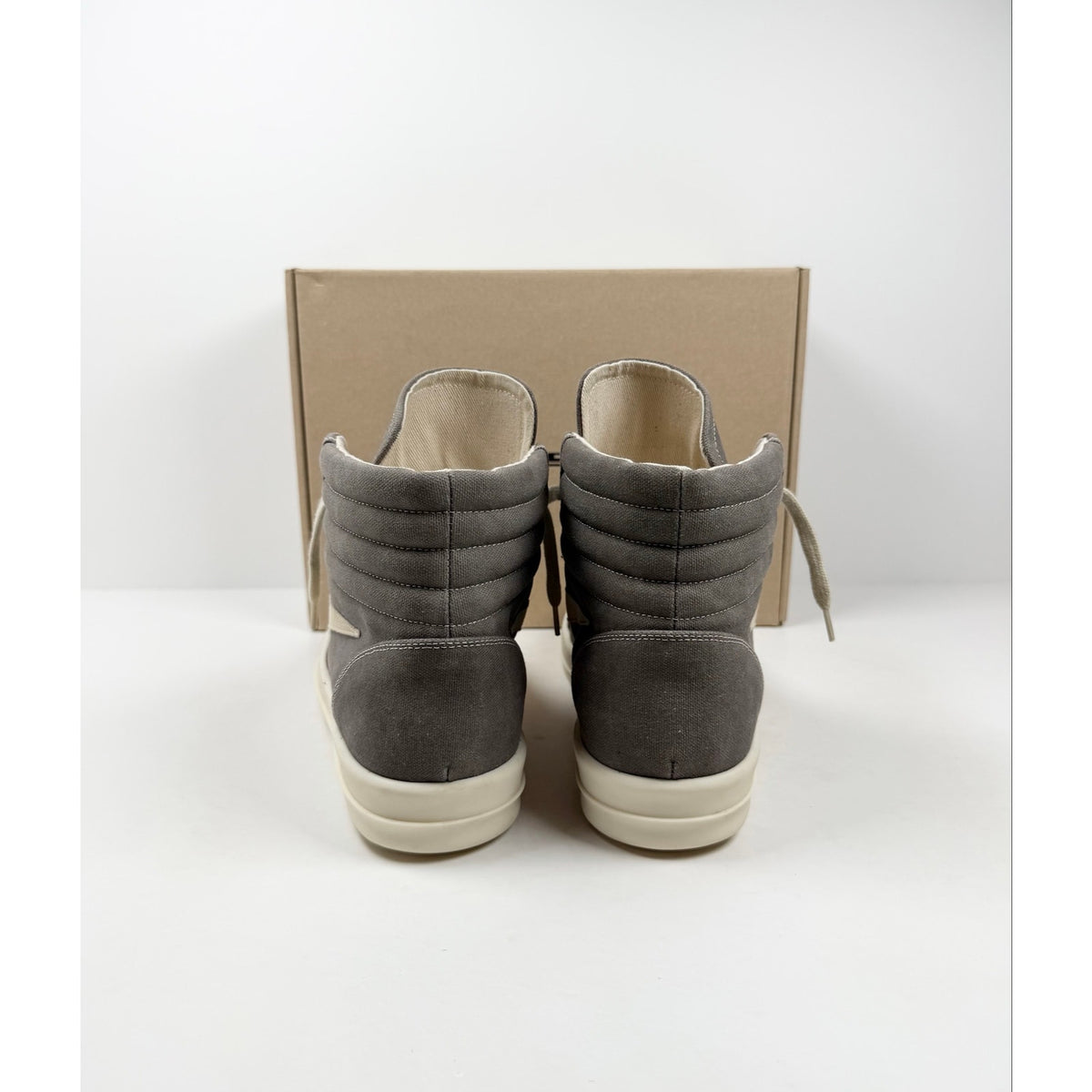 Size 10.5 - Rick Owen’s Vintage High Sneaks Dust Milk