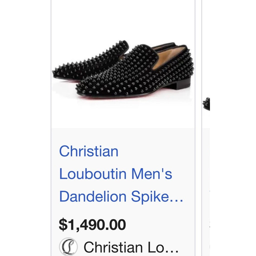 Size 7.5 - Christian Louboutin Dandelion Spikes Loafers NEW