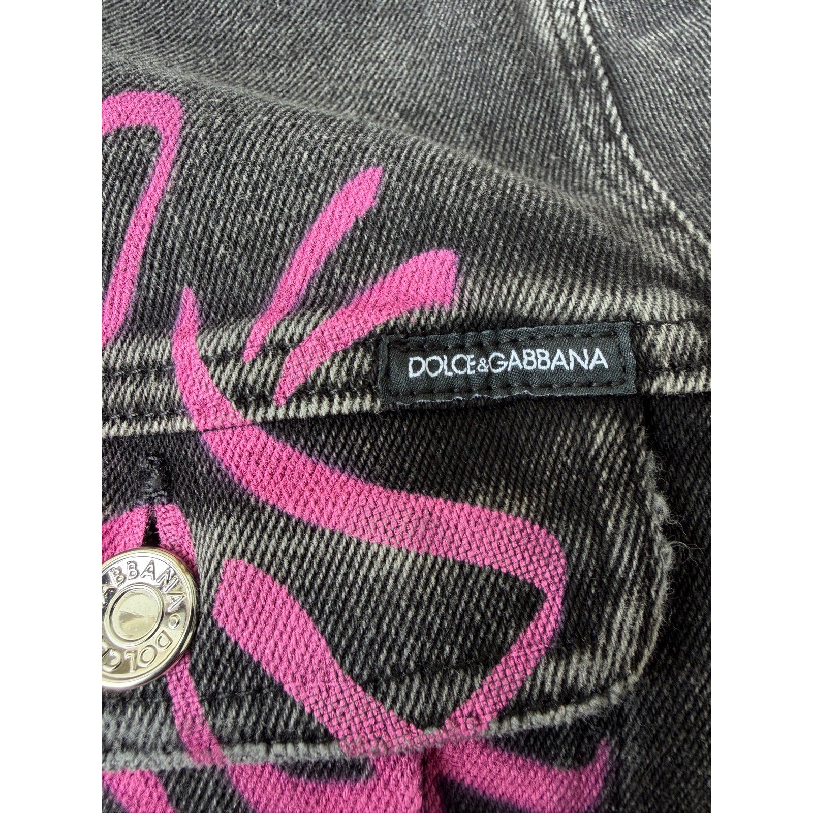 Size M - Dolce & Gabbana DG Graffiti Denim Jacket & Jeans Set