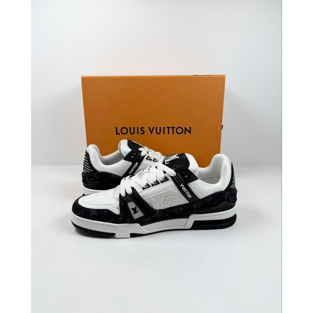 Size 10.5UK/12US - Louis Vuitton Black White Trainer NEW