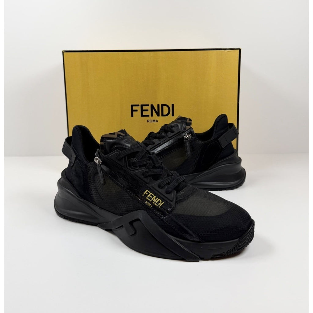 Size 11UK/12US - Fendi Flow FF Monogram Side-Zip Trainers