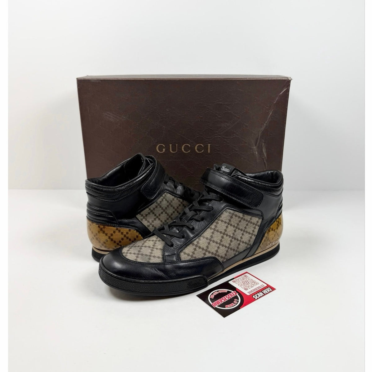 Size 7.5US - Gucci Leather Strap High Top