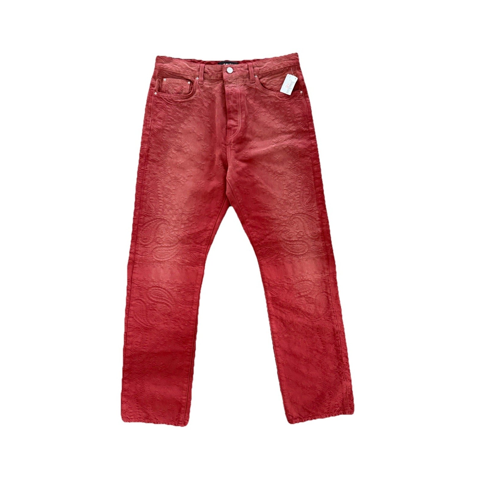 Size 31 - Amiri Bandana Jacquard Sun Dried Tomato Jeans