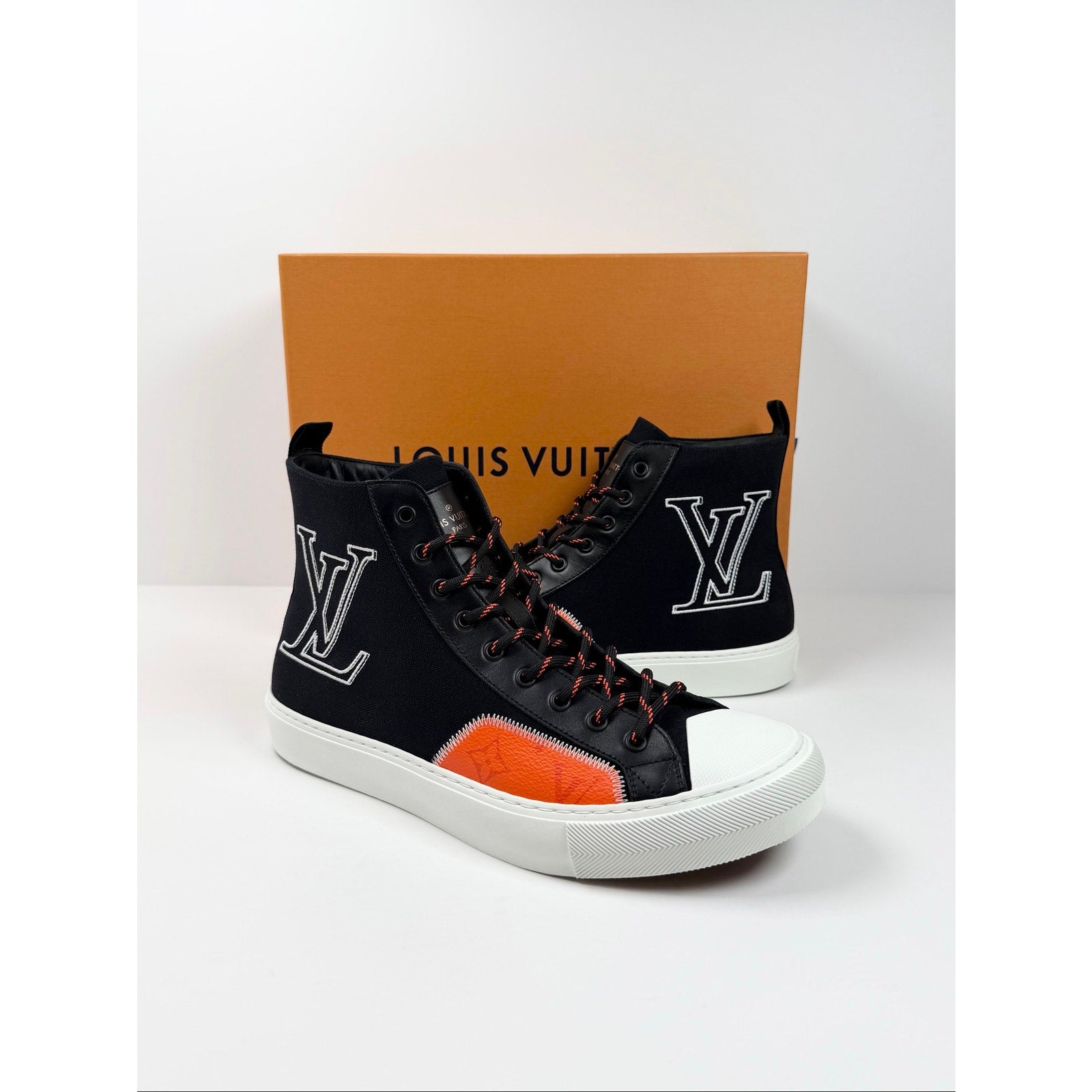 Size 8LV/9US - Louis Vuitton Tattoo High Black Orange NEW