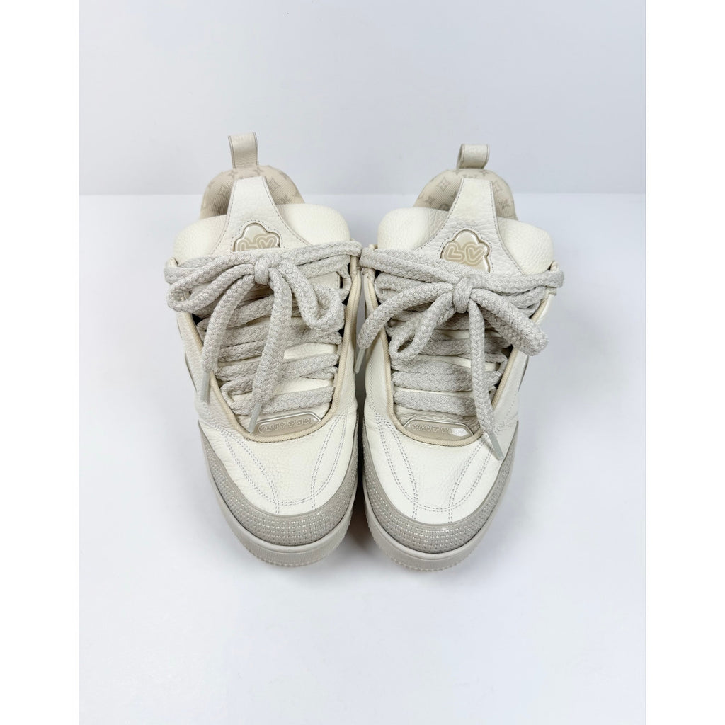 Size 8UK/9US - Louis Vuitton White Leather Skate