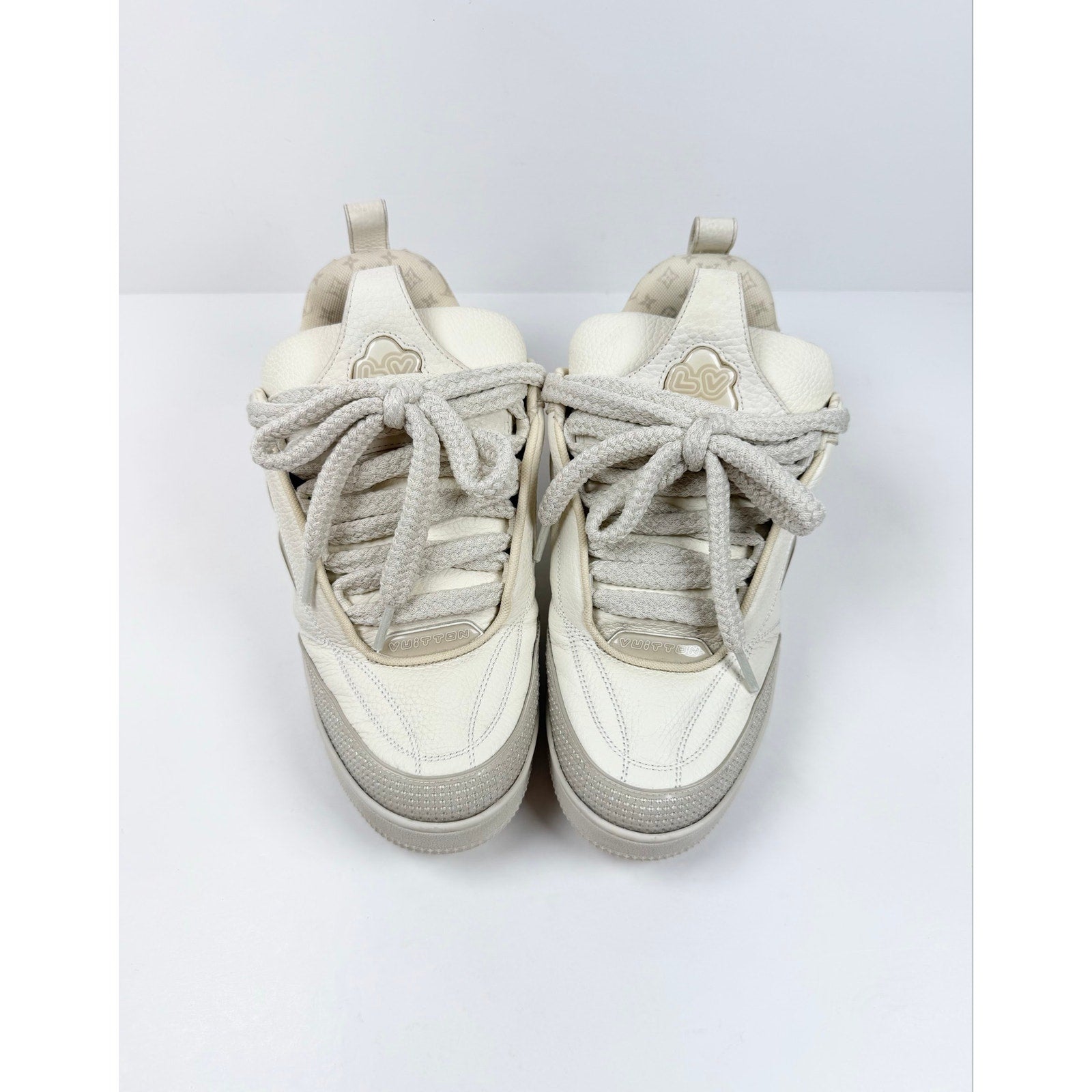 Size 8UK/9US - Louis Vuitton White Leather Skate