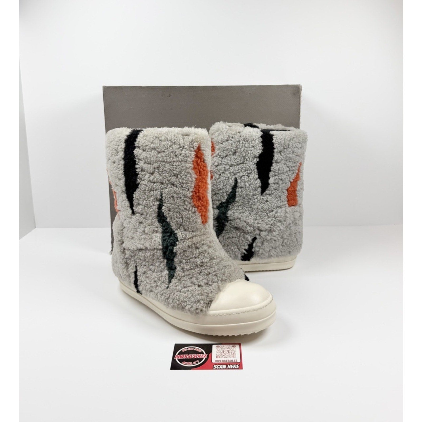 Size 9.5 - Rick Owens Shearling Jumbo Puffer Zebra WORN 1X