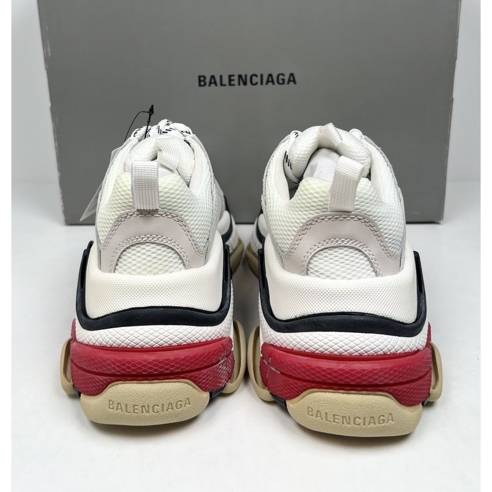 Size 34EU/4W - Balenciaga Triple S Distressed White NEW