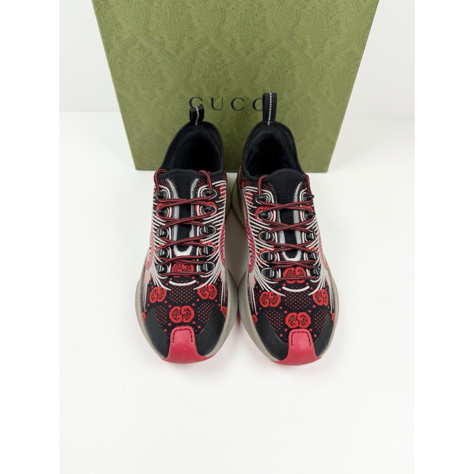 Size 6.5US - Gucci Run GG Red Sneakers NEW