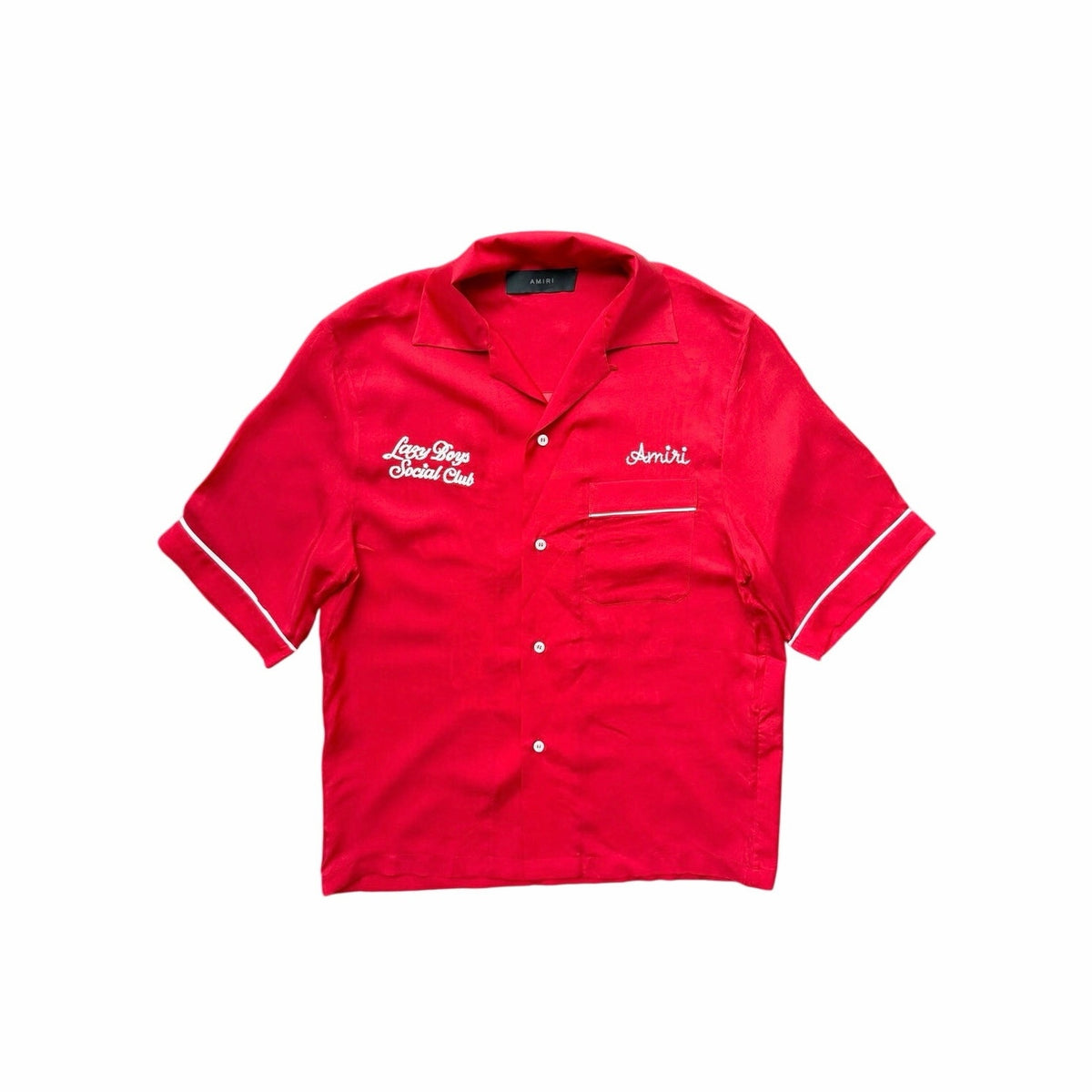 Size S - Amiri Silk Button Down Red Shirt