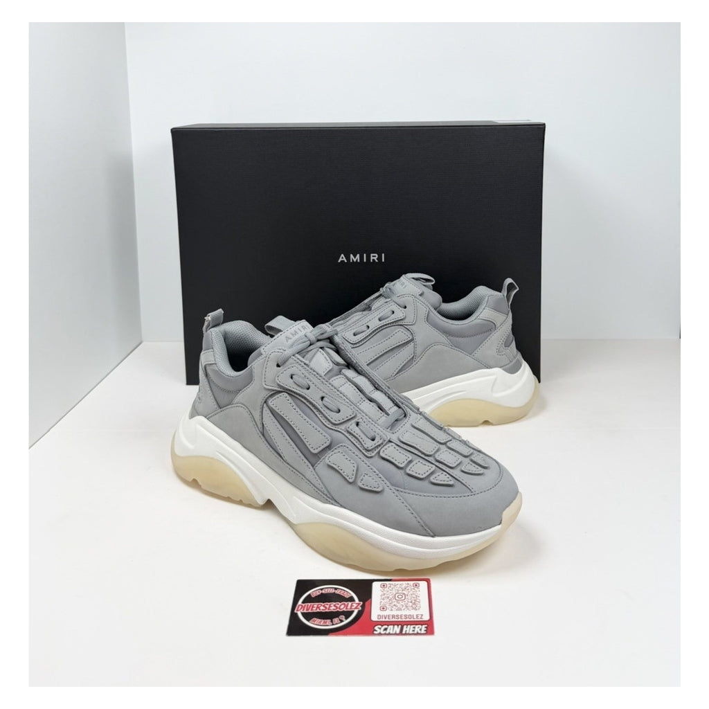 Size 43EU/10US - Amiri Bone Runner Grey White NEW
