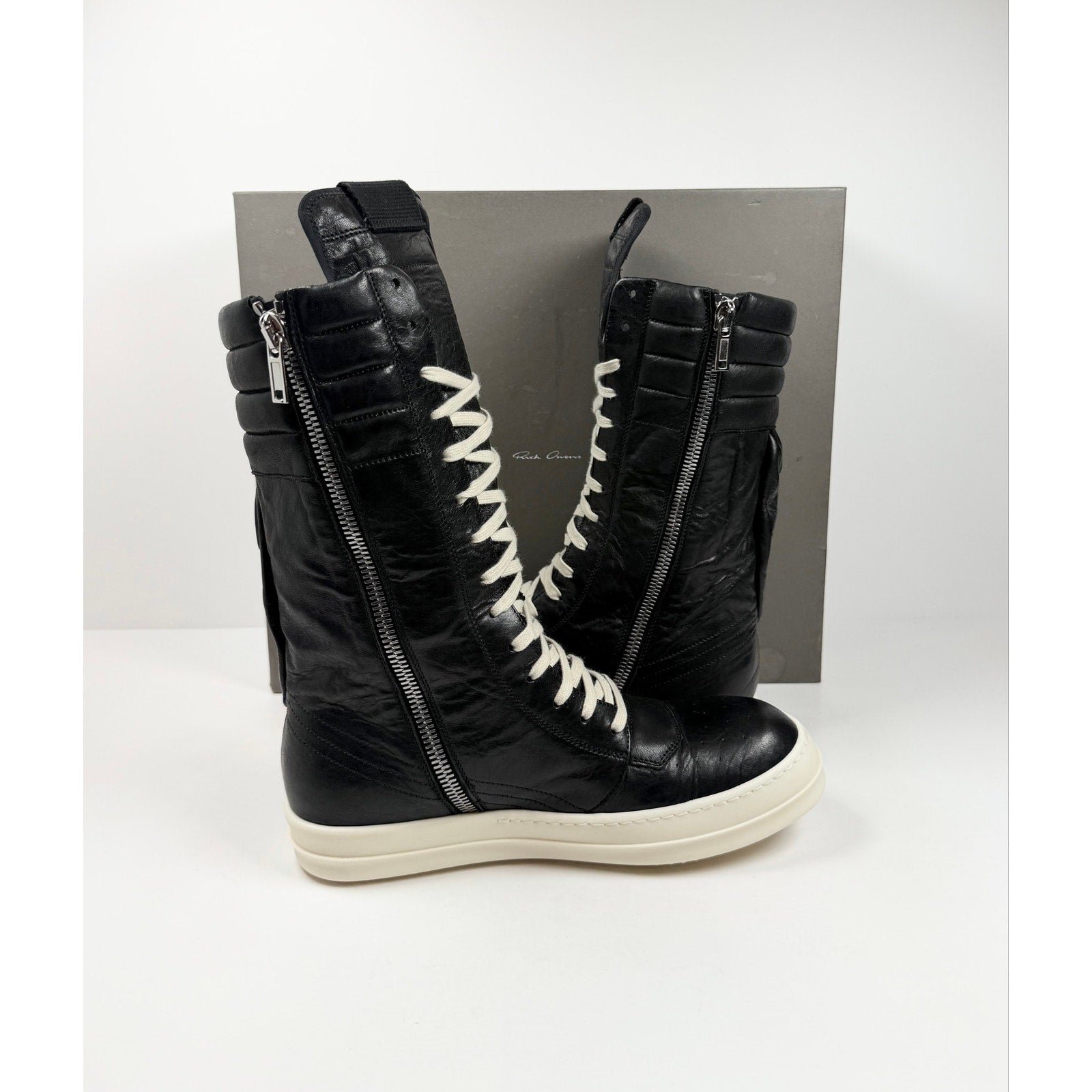 Size 10US - Rick Owens Cargo Geobasket Leather High NEW!