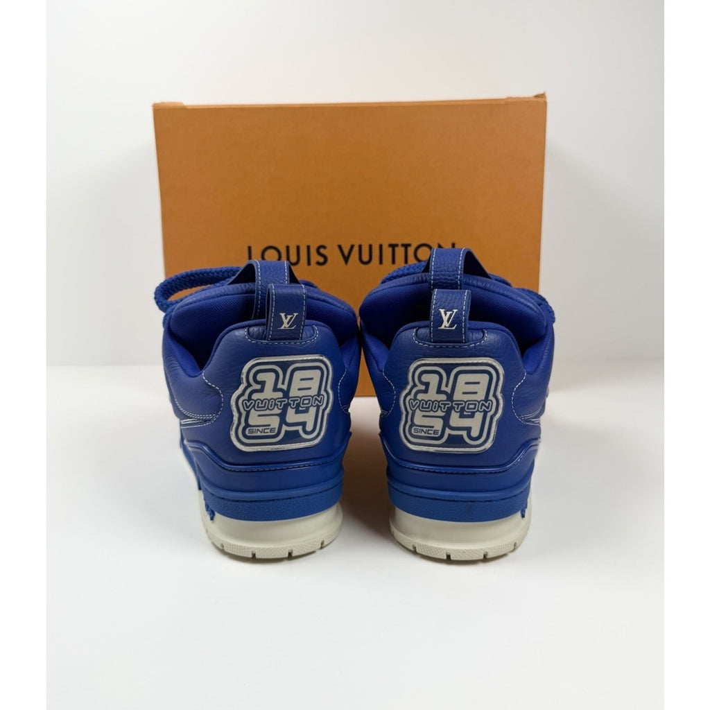 Size 9.5LV/10.5US - Louis Vuitton Skate Leather Blue Sneakers
