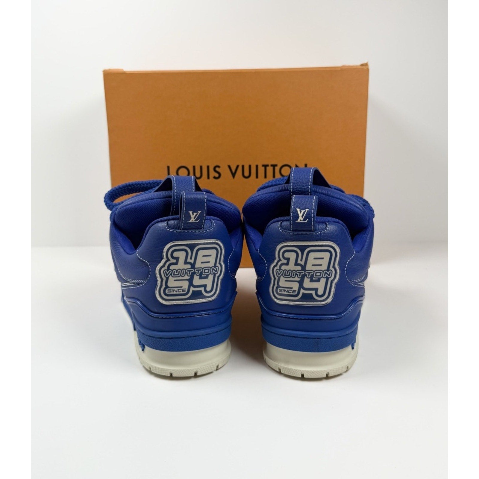 Size 9.5LV/10.5US - Louis Vuitton Skate Leather Blue Sneakers