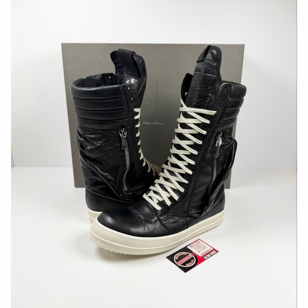 Size 10US - Rick Owens Cargo Geobasket Leather High NEW!