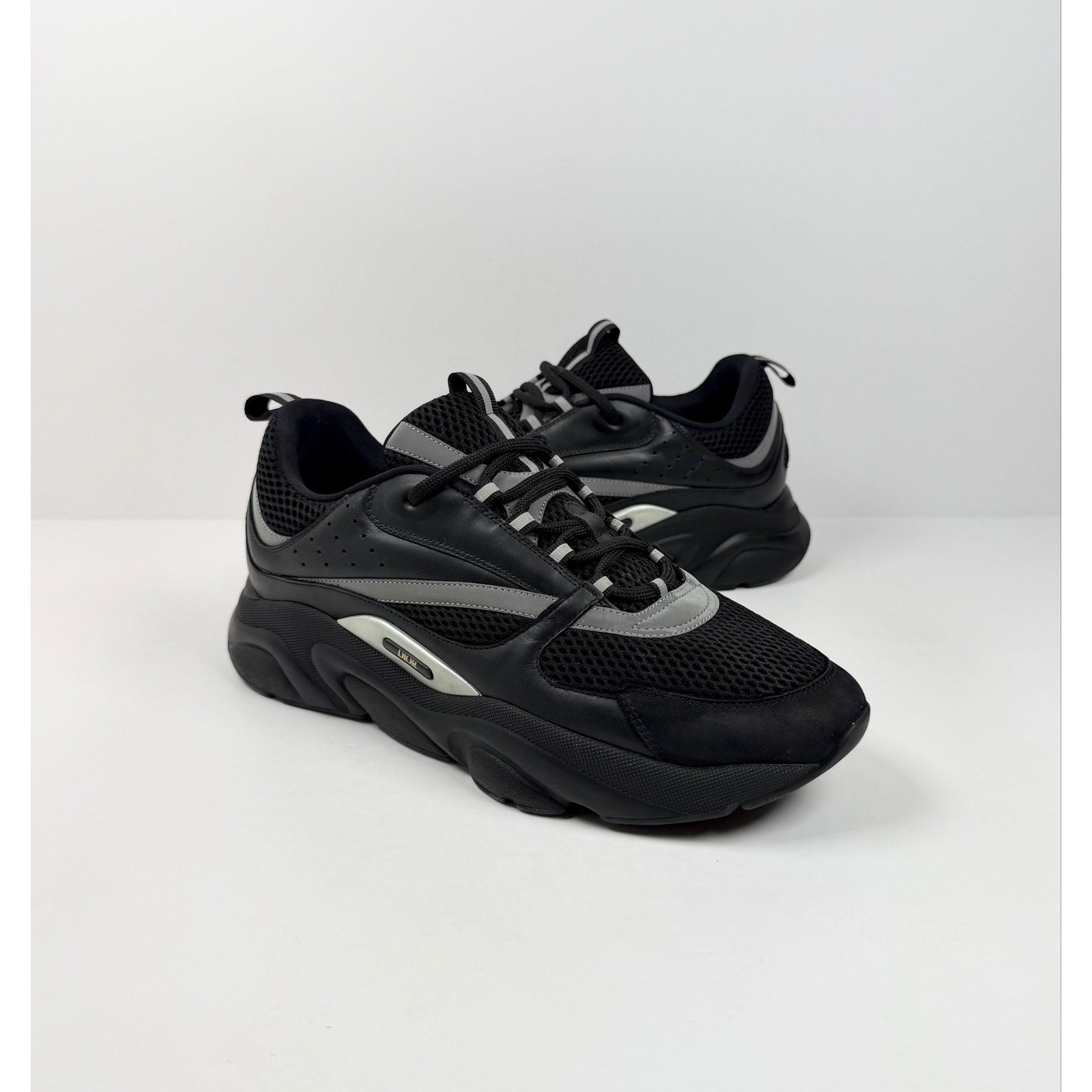 Size 46EU/13US - Dior B22 Black Silver Leather