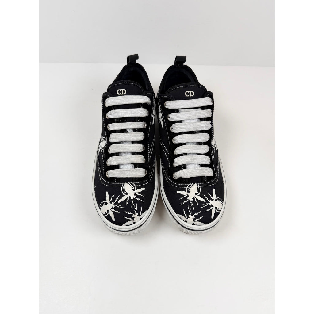 Size 7.5 - Dior Low Top Canvas Bee Sneakers