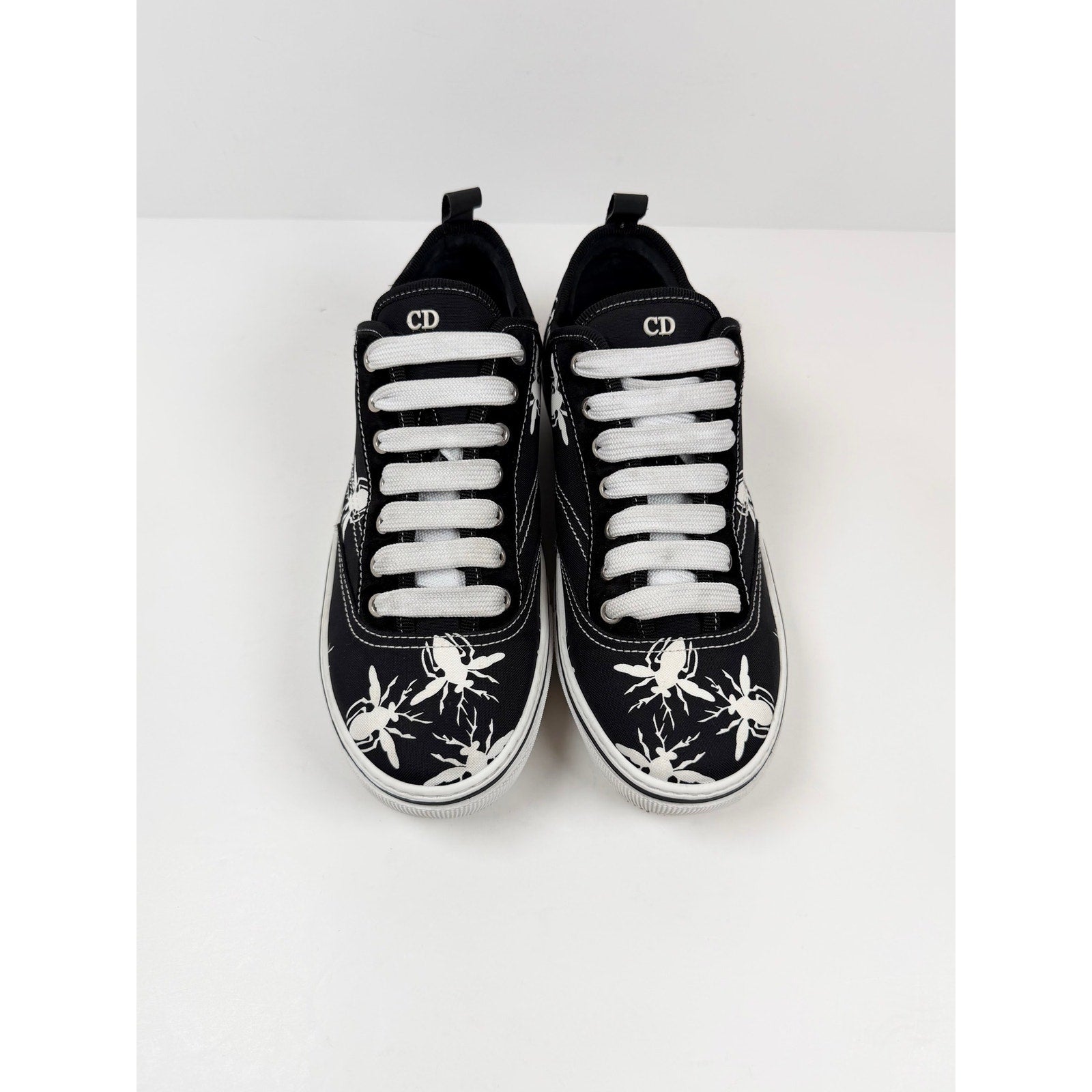 Size 7.5 - Dior Low Top Canvas Bee Sneakers