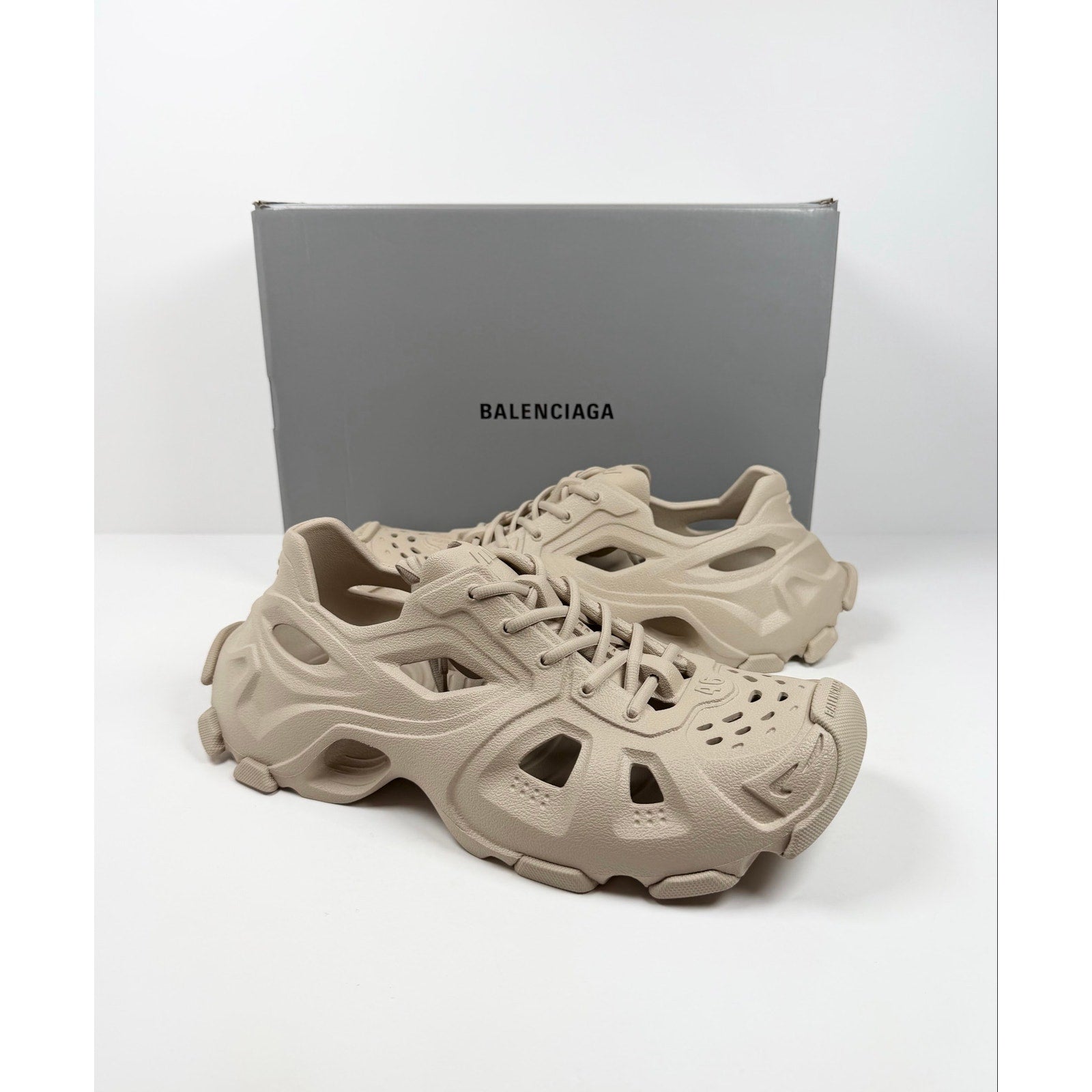Size 46EU/13US - Balenciaga HD Mule Beige Lace Up NEW!
