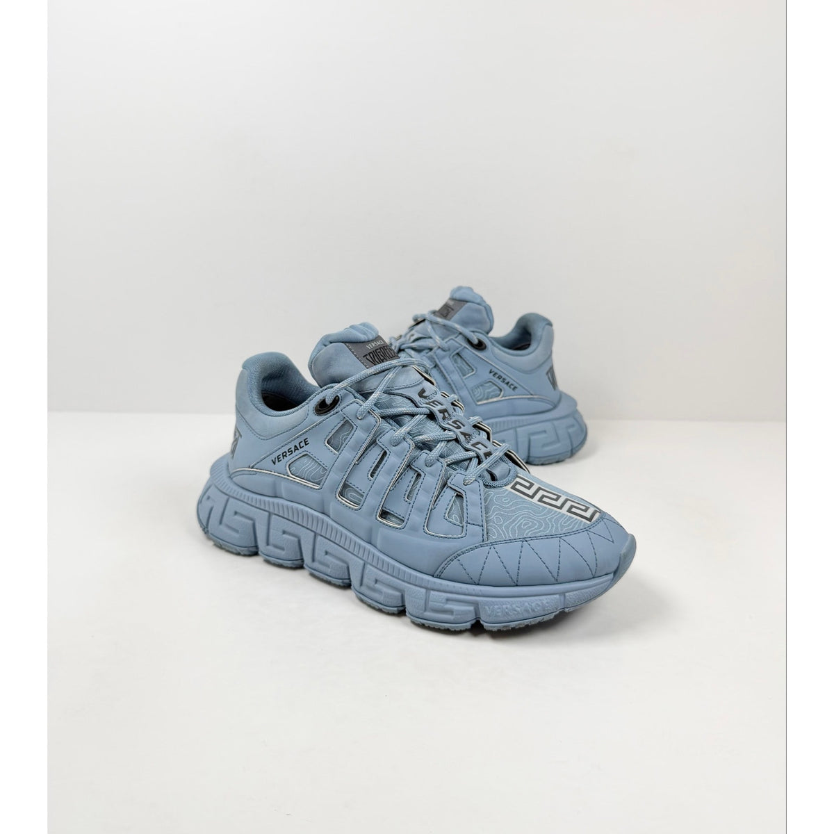 Size 9.5 - Versace Trigreca Blue Sneakers
