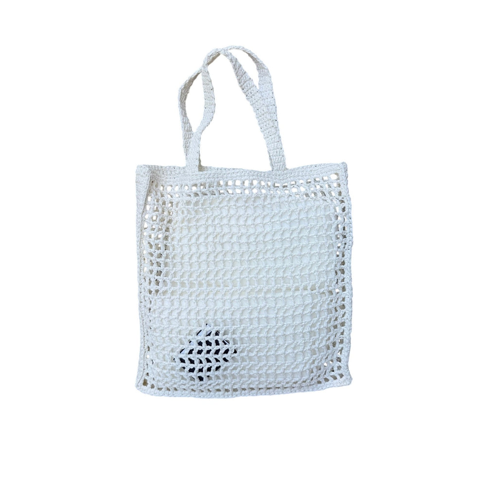 Prada Raffia Tote Bag White NEW