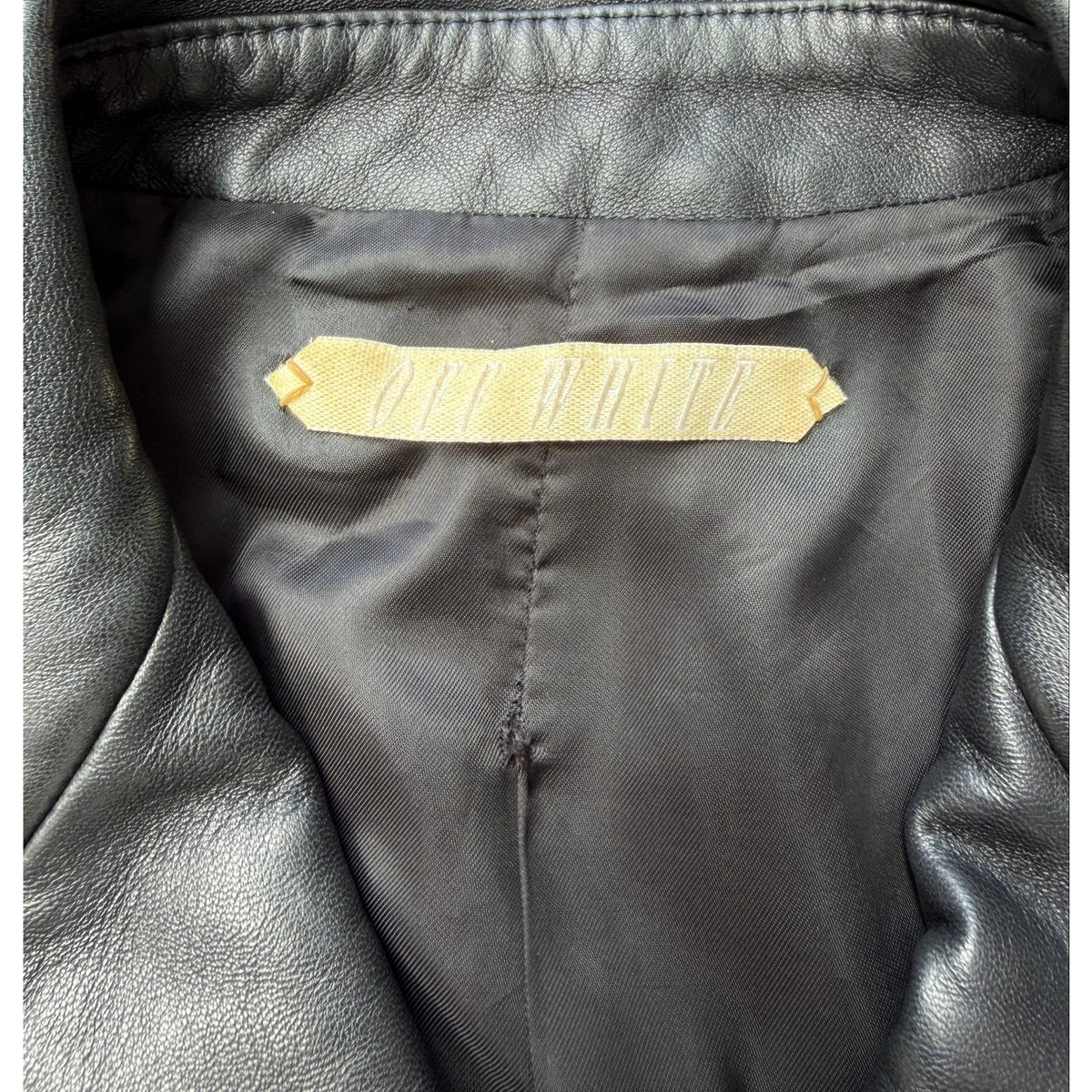 Size S - Off-White Virgil Biker Leather Jacket Women’s